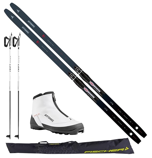 Atomic Savor XC Langlaufset mit Damenschuhen, Stöcken und Skitasche, 175 cm