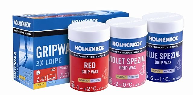 Holmenkol Loipe Steigwachs-Set aus drei Dosen zu 45 g