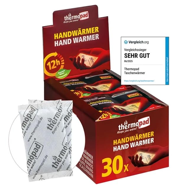 Thermopad Schachtel mit dreißig Paar Handwärmern