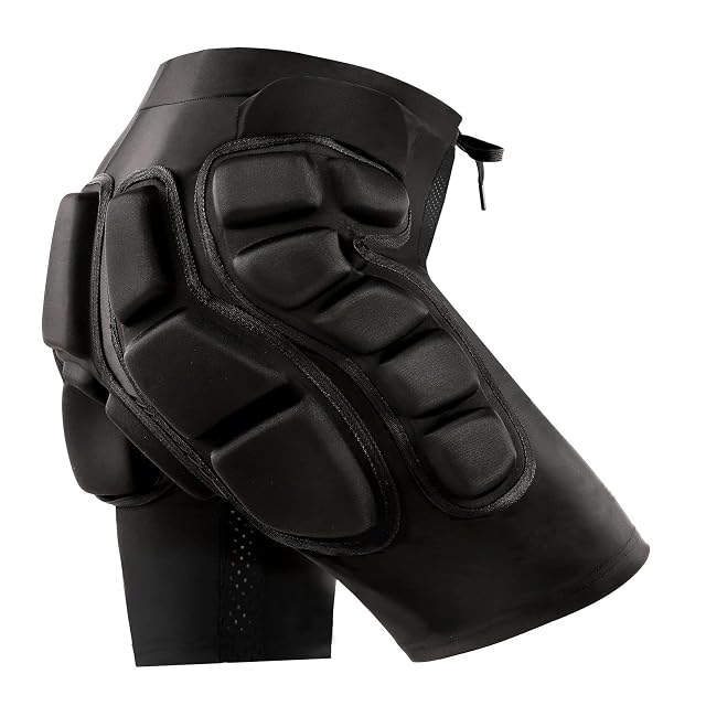 Relaxyee 3D gepolsterte Protektorenhose in Schwarz