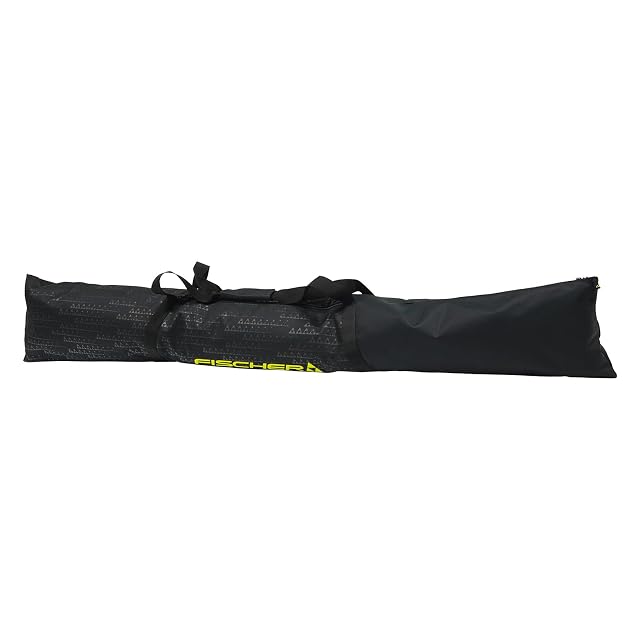 Fischer Skicase Eco Alpine Skitasche, 190 cm, schwarz mit gelbem Schriftzug