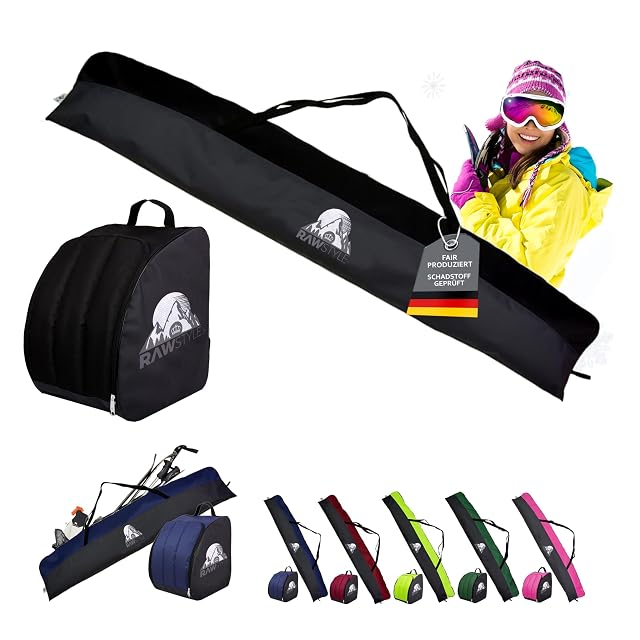 Rawstyle Ski- und Skischuhtaschen-Set in Schwarz