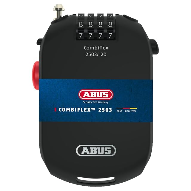 ABUS Combiflex 2503 schwarzes aufrollbares Kabelschloss