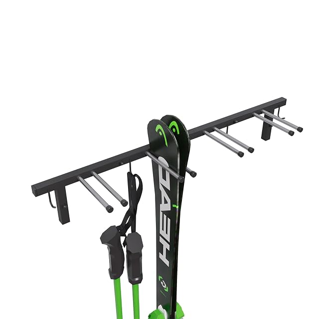 QLS Handels S3 Skihaken-Leiste in Schwarz, 83 cm
