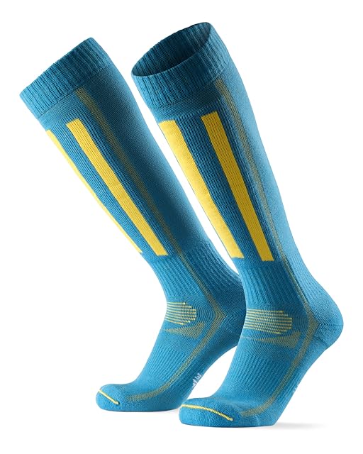 Danish Endurance Merino-Skisocken in Blau und Gelb