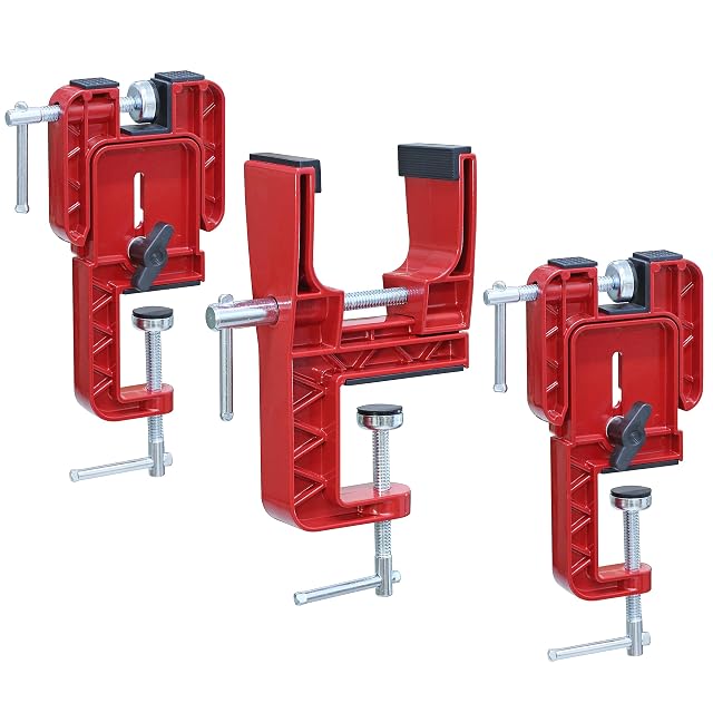 WITHLENT Alpine Ski Vise PRO mit Mittelklemme und zwei Endstützen