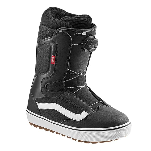 Vans Aura OG Snowboardboot in Schwarz und Weiß mit Boa-Rad
