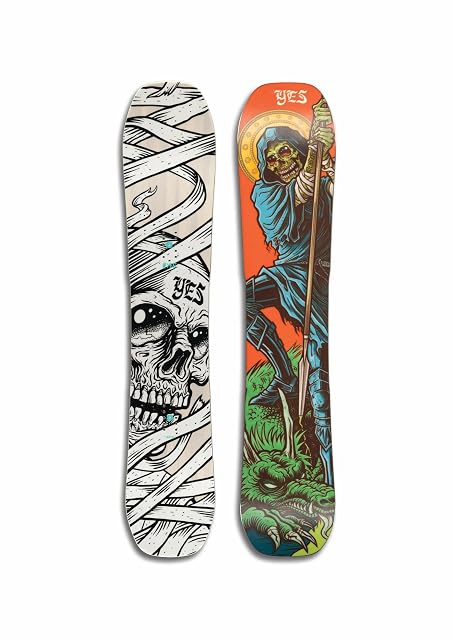 YES All-In Directional-Twin-Snowboard, 155 cm breit, Sandfarbe